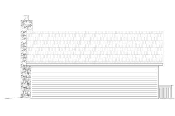 Exterior - Rear Elevation for Traditional House Plan #932-525 - 2 bed, 1 bath