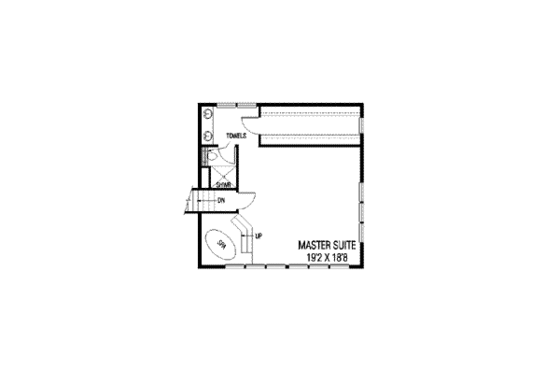 Floor Plan - Upper Floor for Modern House Plan #60-307 - 3 bed, 2.5 bath