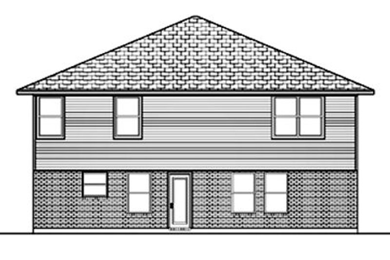 Home Plan - Exterior - Rear Elevation for Traditional House Plan #84-385 - 4 bed, 2.5 bath
