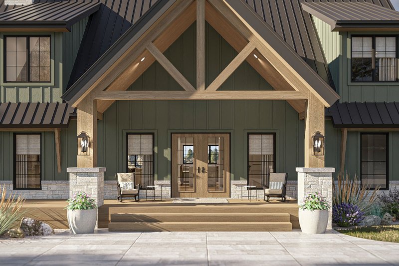 Dream House Plan - Exterior - Front Elevation 3 for Farmhouse House Plan #455-404 - 3 bed, 3.5 bath