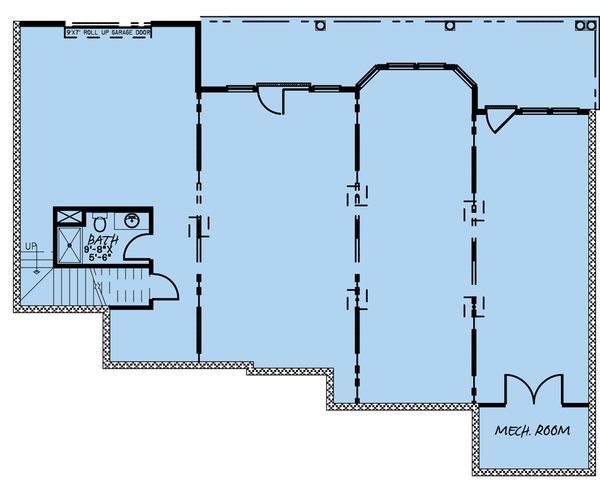 House Blueprint - Traditional Floor Plan - Lower Floor Plan #923-177