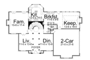 European Style House Plan - 4 Beds 3.5 Baths 2990 Sq/Ft Plan #119-326 