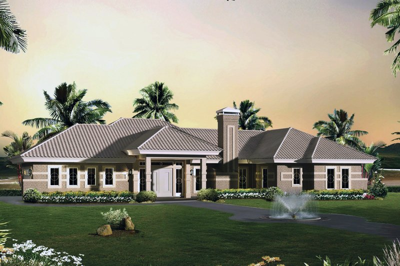 Home Plan - Modern Exterior - Front Elevation Plan #57-688