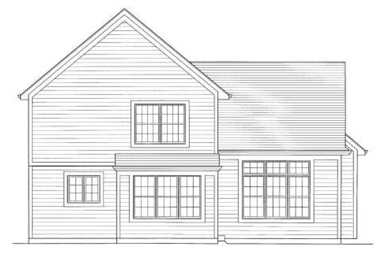 Exterior - Rear Elevation for Traditional House Plan #46-422 - 4 bed, 2.5 bath
