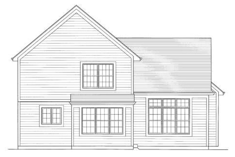 Home Plan - Exterior - Rear Elevation for Traditional House Plan #46-422 - 4 bed, 2.5 bath