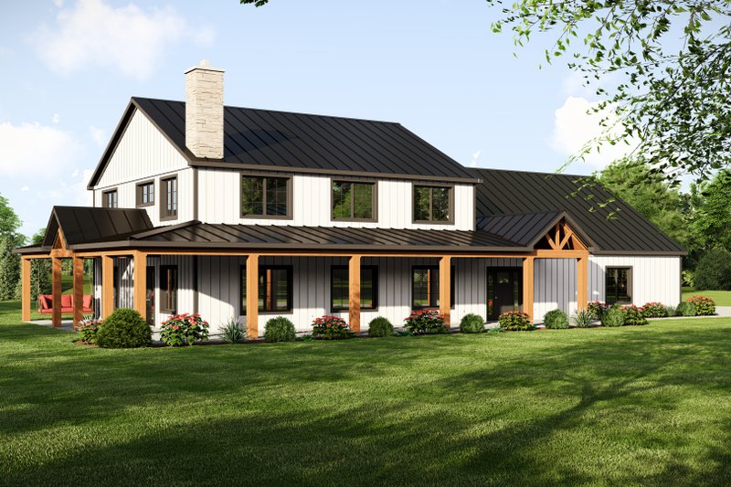 House Plan Design - Exterior - Other Elevation 4 for Barndominium House Plan #1064-313 - 5 bed, 3 bath