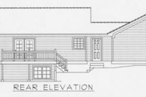 Exterior - Rear Elevation for Ranch House Plan #112-110 - 4 bed, 3 bath
