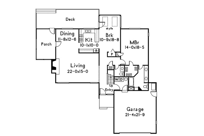 Dream House Plan - Floor Plan - Main Floor for Modern House Plan #57-672 - 3 bed, 2.5 bath