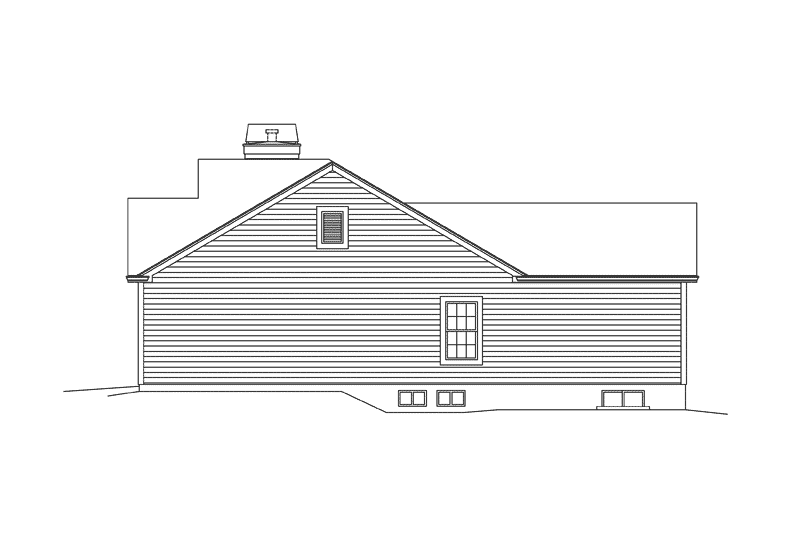House Plan Design - Exterior - Other Elevation 1 for Ranch House Plan #57-614 - 3 bed, 2 bath
