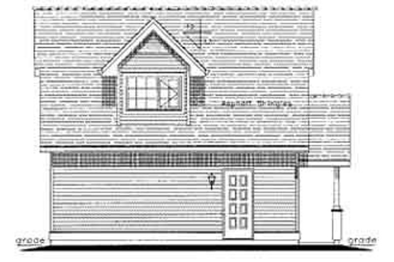 House Plan Design - Exterior - Rear Elevation for Traditional House Plan #18-317 - 1 bed, 1 bath