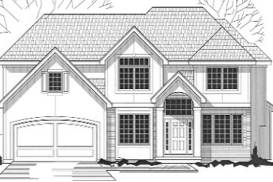 Exterior - Front Elevation for Traditional House Plan #67-758 - 4 bed, 2.5 bath