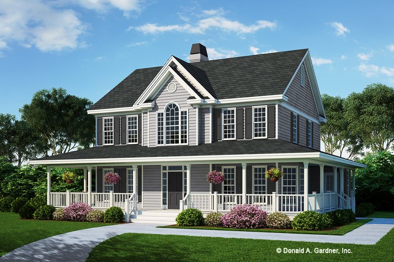 Dream House Plan - Farmhouse Exterior - Front Elevation Plan #929-167