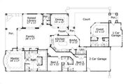 European Style House Plan - 4 Beds 3.5 Baths 3014 Sq/Ft Plan #411-876 