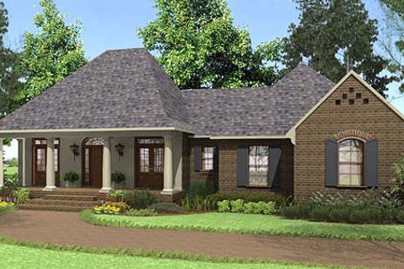 Dream House Plan - Southern Exterior - Front Elevation Plan #406-9609