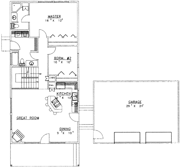 Dream House Plan - Country Floor Plan - Main Floor Plan #117-450
