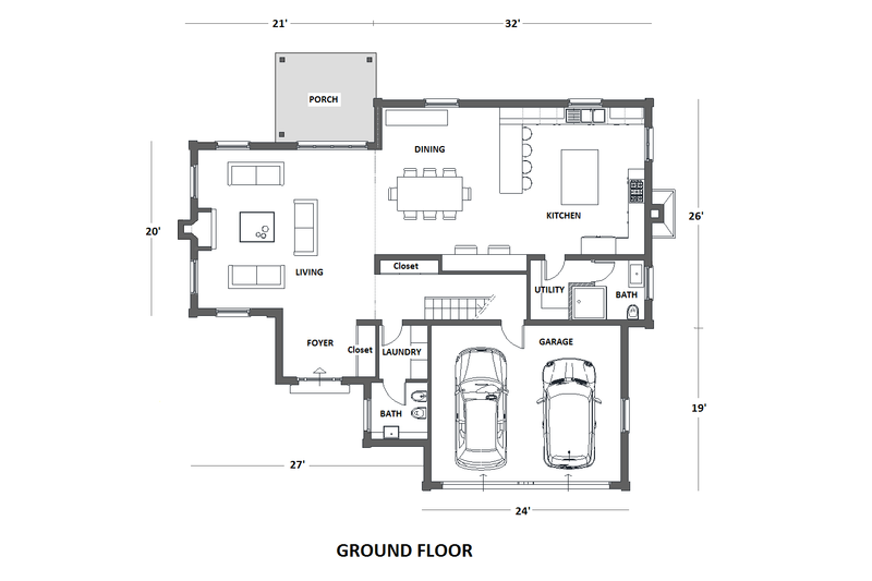 Home Plan - Floor Plan - Main Floor for European House Plan #542-15 - 4 bed, 4 bath