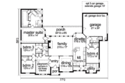 European Style House Plan - 4 Beds 3 Baths 2795 Sq/Ft Plan #84-257 