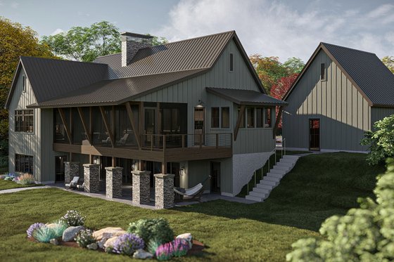 Exterior - Other Elevation for Farmhouse House Plan #455-583 - 2 bed, 2 bath