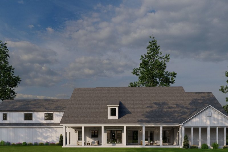 House Design - Exterior - Rear Elevation for Farmhouse House Plan #923-429 - 5 bed, 6.5 bath