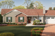Ranch Style House Plan - 3 Beds 2 Baths 1180 Sq/Ft Plan #30-112 