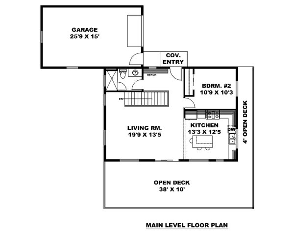 House Design - Contemporary Floor Plan - Main Floor Plan #117-1043