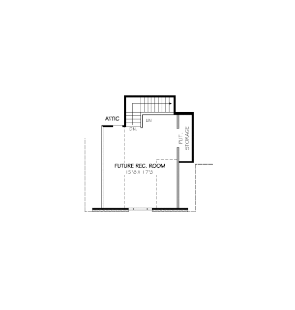 Traditional Floor Plan - Upper Floor Plan #424-314