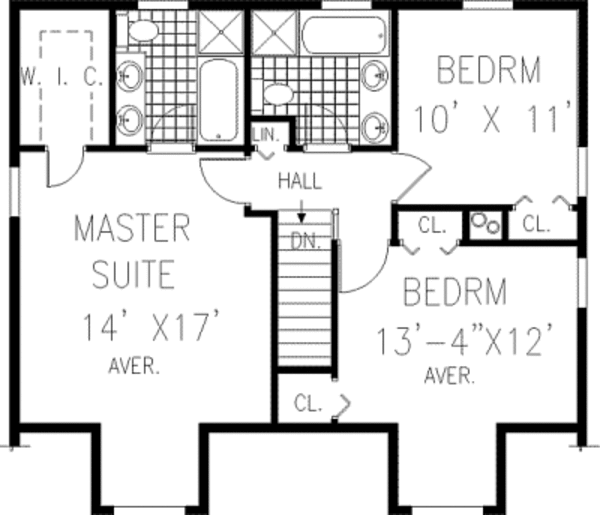 House Plan Design - Southern Floor Plan - Upper Floor Plan #3-144