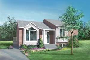 Ranch Exterior - Front Elevation Plan #25-1174