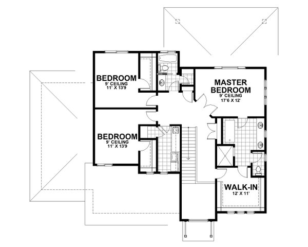 Architectural House Design - Contemporary Floor Plan - Upper Floor Plan #112-193