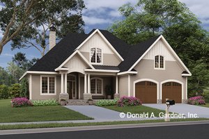 House Blueprint - Cottage Exterior - Front Elevation Plan #929-1197