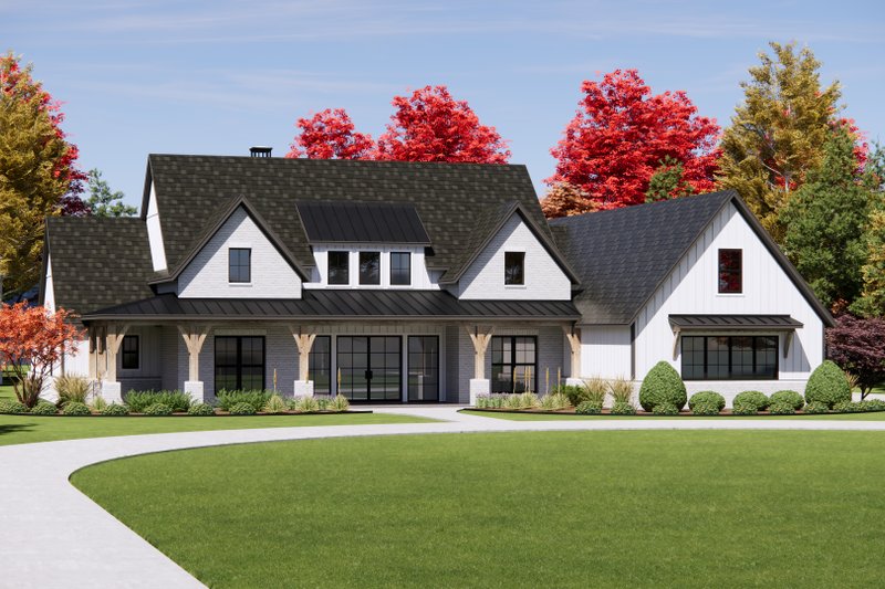 House Plan Design - Exterior - Front Elevation 3 for Farmhouse House Plan #1096-160 - 4 bed, 4.5 bath