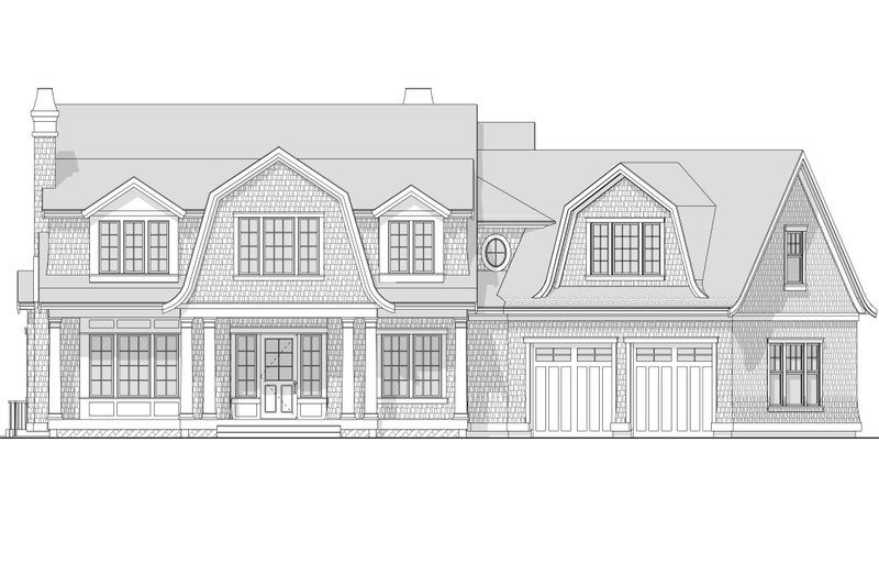 House Blueprint - Exterior - Front Elevation 7 for Beach House Plan #1114-17 - 3 bed, 3.5 bath