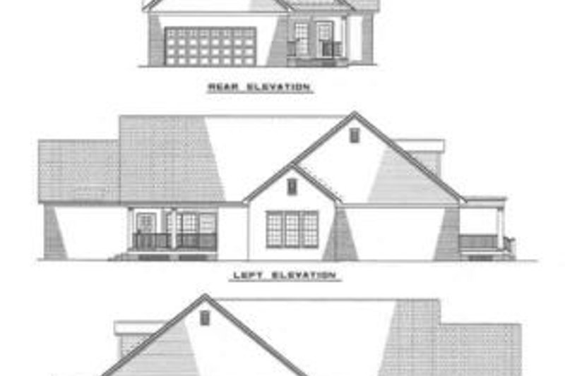 Dream House Plan - Exterior - Rear Elevation for Southern House Plan #17-1011 - 3 bed, 2 bath