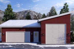 Exterior - Front Elevation 4 for Modern House Plan #1060-233, 0 bath