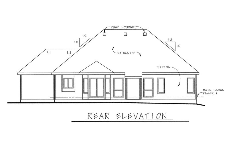 Dream House Plan - Exterior - Rear Elevation for Traditional House Plan #20-2123 - 3 bed, 2.5 bath