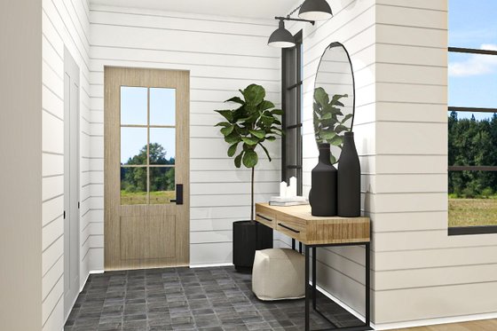Interior - Entry for Farmhouse House Plan #23-2729 - 3 bed, 1 bath