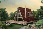 Cottage Style House Plan - 3 Beds 1 Baths 1224 Sq/Ft Plan #57-484 