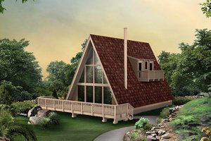 Cottage Exterior - Front Elevation Plan #57-484