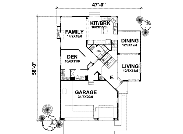 Traditional Floor Plan - Main Floor Plan #50-247