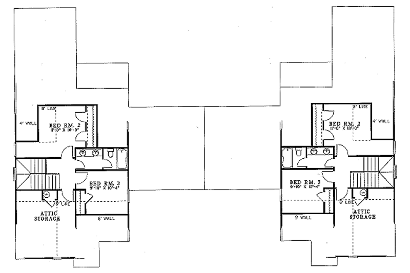 Dream House Plan - Floor Plan - Upper Floor for Traditional House Plan #17-2028 - 3 bed, 2.5 bath