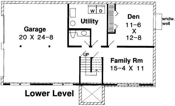 Traditional Floor Plan - Lower Floor Plan #312-448