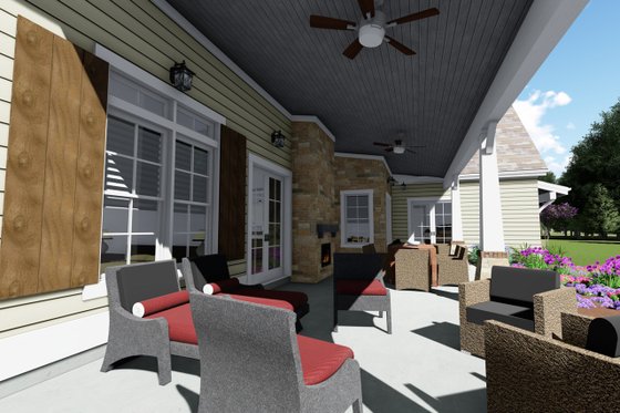 Exterior - Covered Porch for Farmhouse House Plan #1069-2 - 3 bed, 4 bath