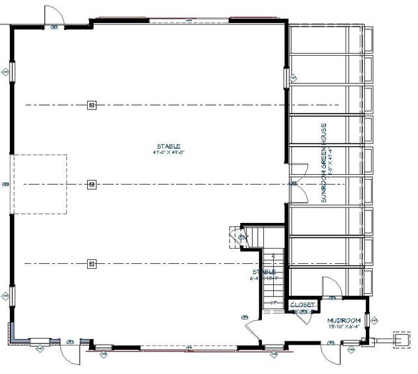 Barndominium Floor Plan - Lower Floor Plan #921-29