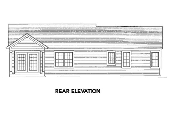 Exterior - Rear Elevation House Plan #46-462 - 3 bed, 2 bath