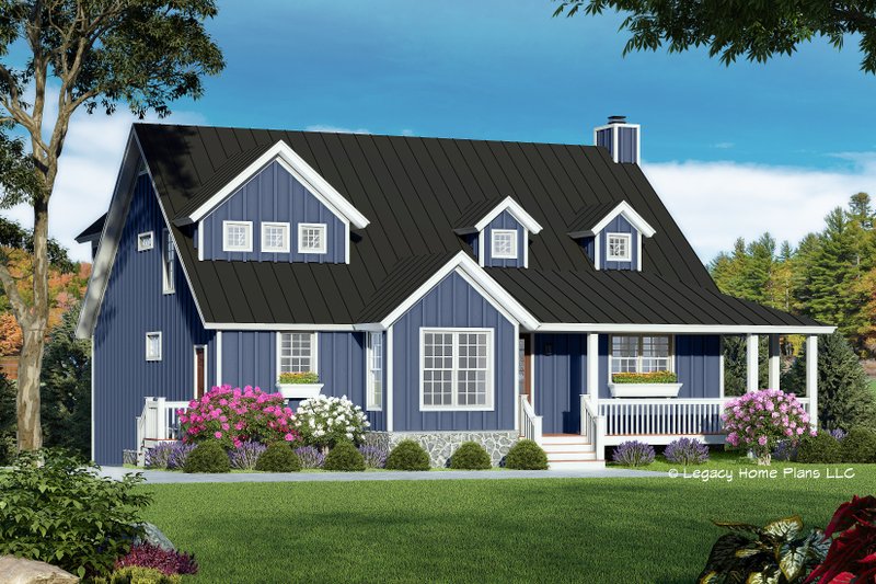 Architectural House Design - Southern Exterior - Front Elevation Plan #932-919