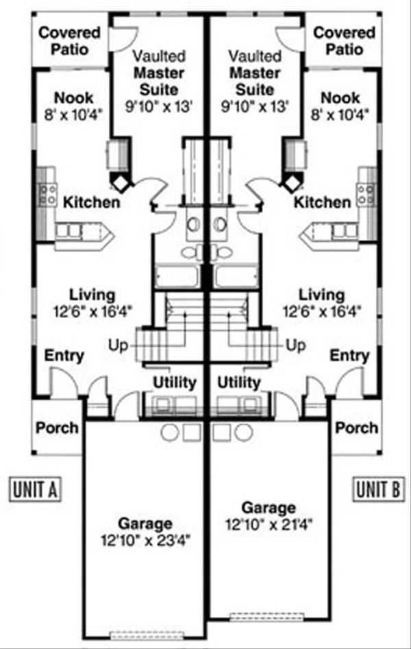Home Plan - Craftsman Floor Plan - Main Floor Plan #124-808