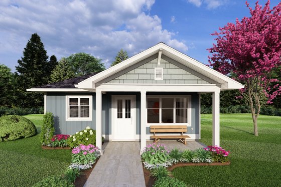 Exterior - Other Elevation for Cottage House Plan #126-260 - 1 bed, 1 bath