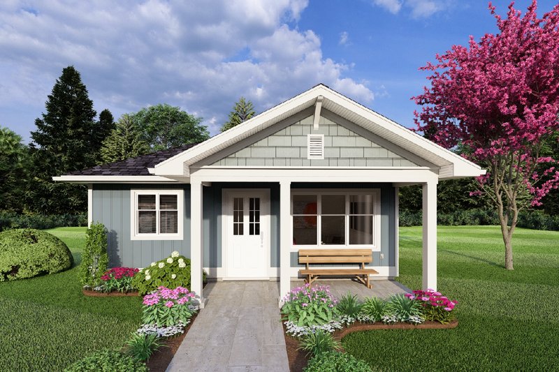 Cottage Style House Plan - 1 Beds 1 Baths 624 Sq/Ft Plan #126-260 ...