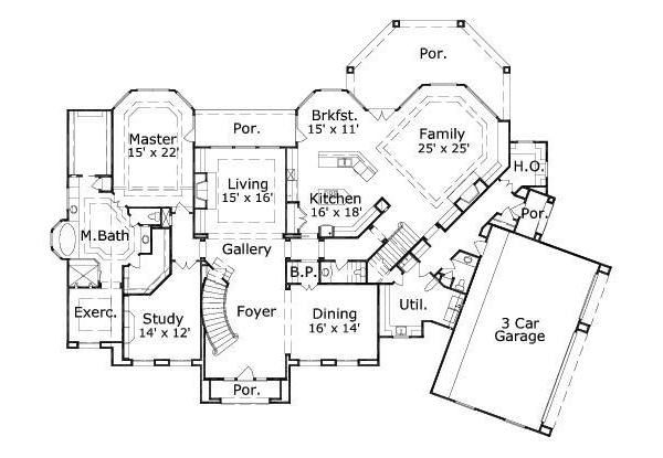 European Floor Plan - Main Floor Plan #411-295