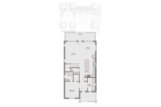 Floor Plan - Main Floor for Craftsman House Plan #461-41 - 4 bed, 3.5 bath